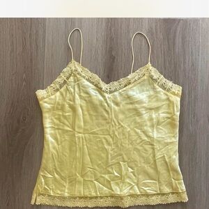 Banana Republic Yellow Fitted Spaghetti Strap Camisole